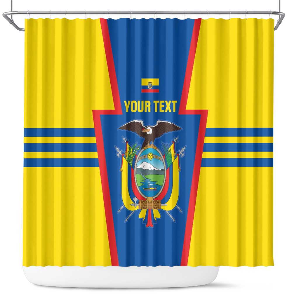 Custom Ecuador Football Shower Curtain Vamos La Tricolor LT14