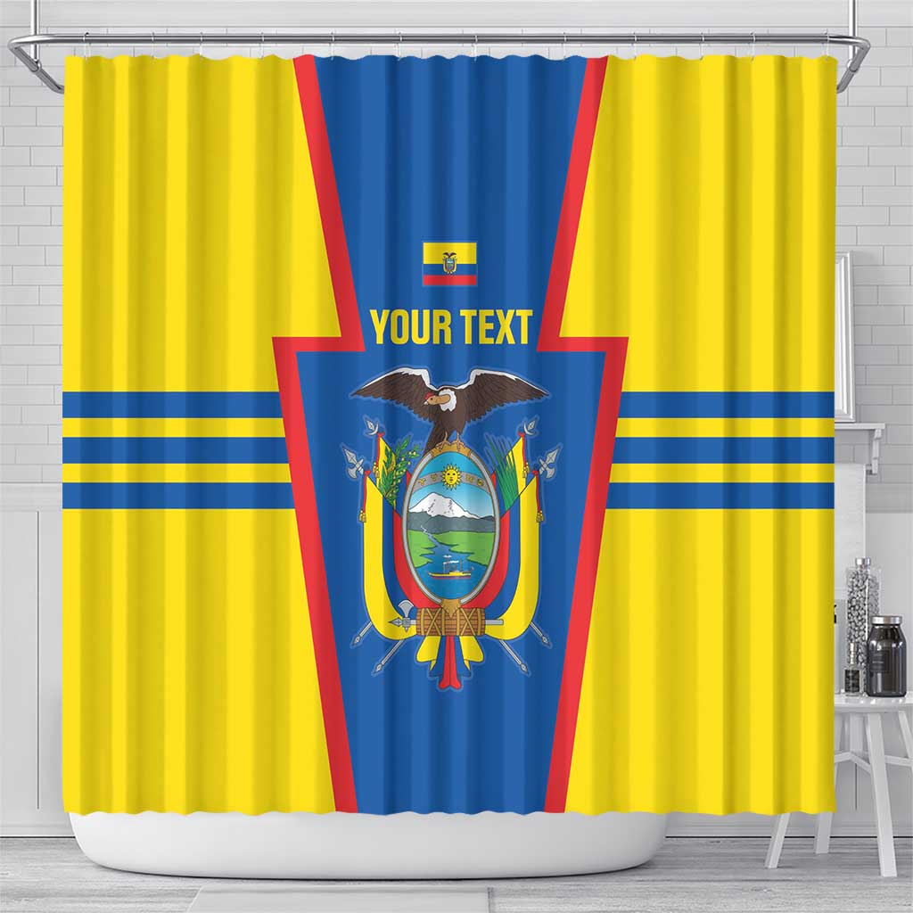 Custom Ecuador Football Shower Curtain Vamos La Tricolor LT14