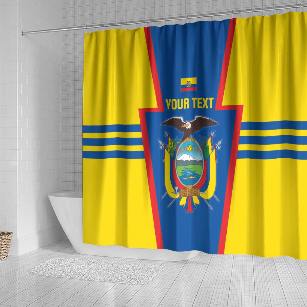 Custom Ecuador Football Shower Curtain Vamos La Tricolor LT14