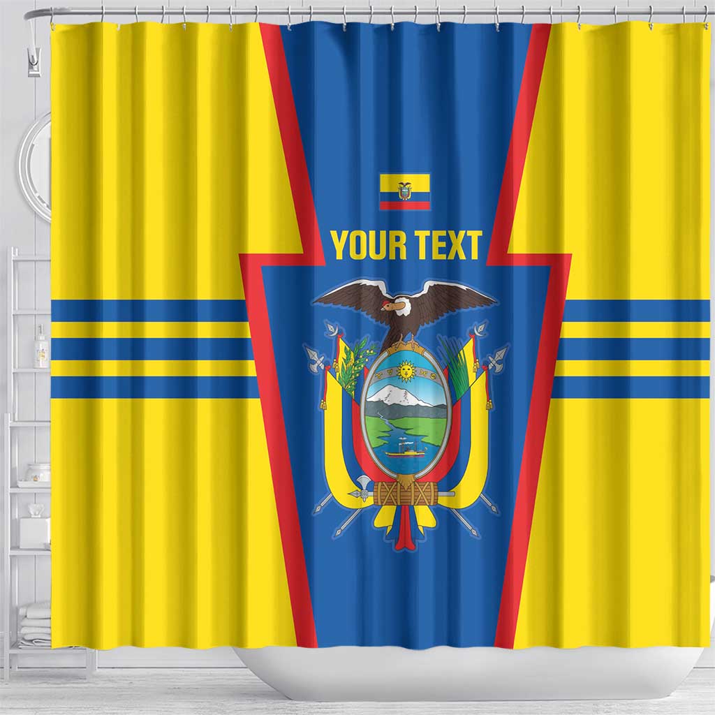 Custom Ecuador Football Shower Curtain Vamos La Tricolor LT14
