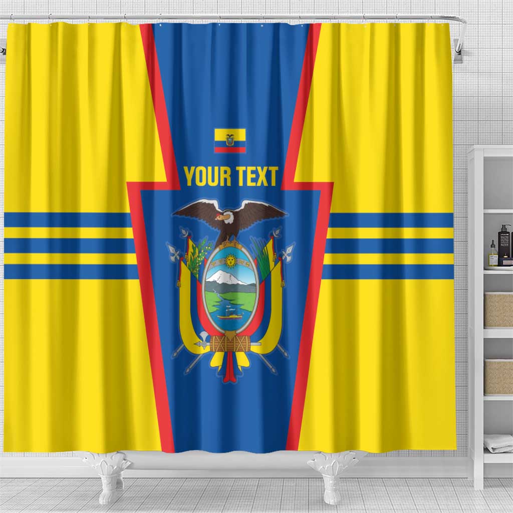 Custom Ecuador Football Shower Curtain Vamos La Tricolor LT14