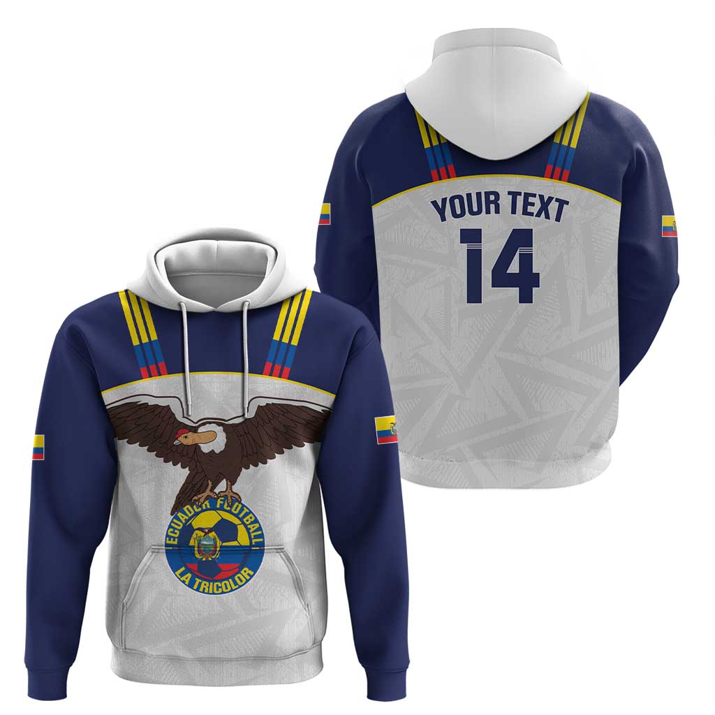 Custom Ecuador Football Hoodie La Tri Go Champions Condor Style LT14