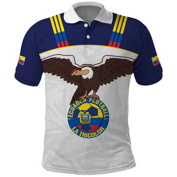 Custom Ecuador Football Polo Shirt La Tri Go Champions Condor Style LT14