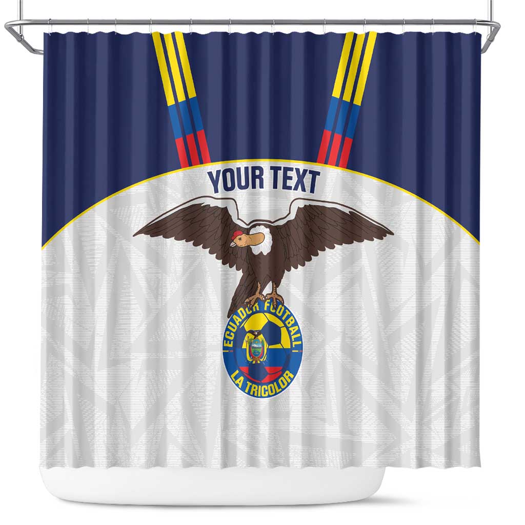 Custom Ecuador Football Shower Curtain La Tri Go Champions Condor Style LT14