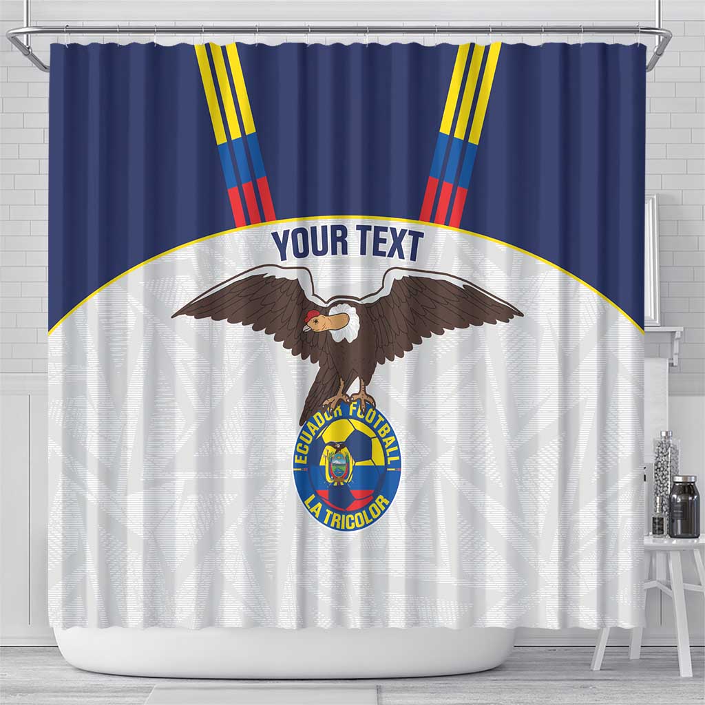 Custom Ecuador Football Shower Curtain La Tri Go Champions Condor Style LT14