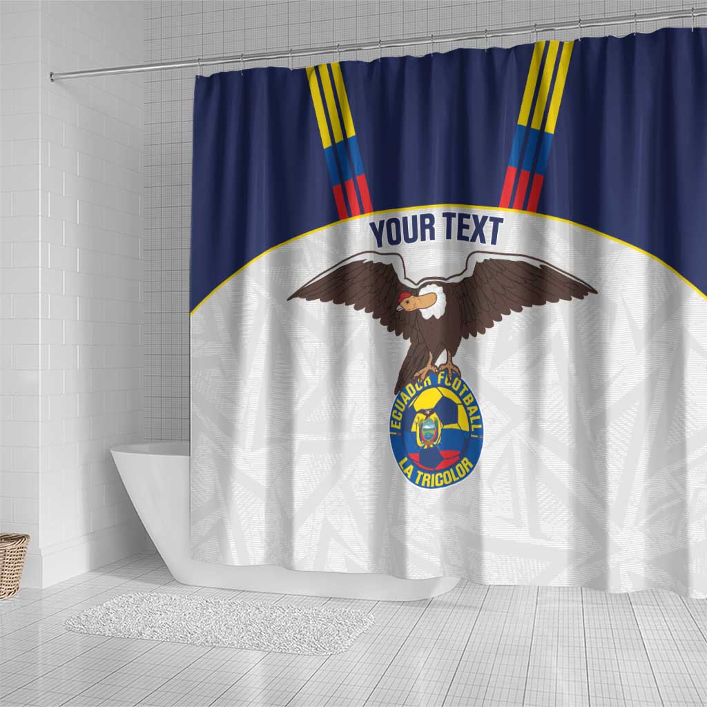 Custom Ecuador Football Shower Curtain La Tri Go Champions Condor Style LT14