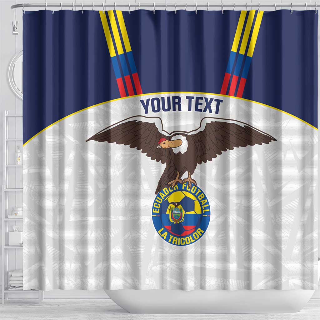 Custom Ecuador Football Shower Curtain La Tri Go Champions Condor Style LT14