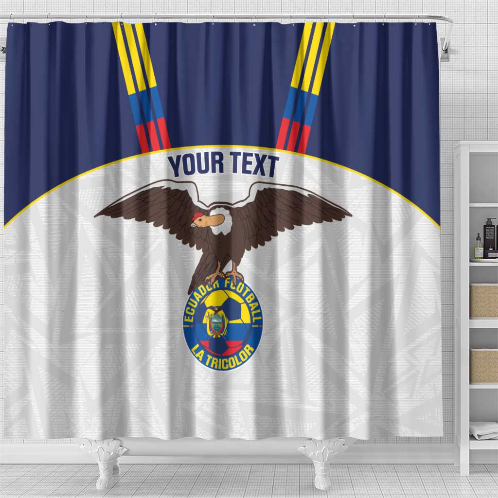 Custom Ecuador Football Shower Curtain La Tri Go Champions Condor Style LT14
