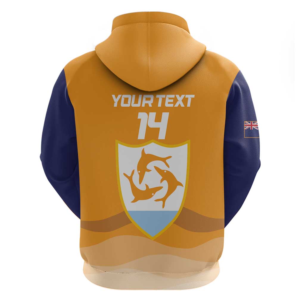 Custom Anguilla Football Hoodie Dolphins Coat Of Arms Style LT14