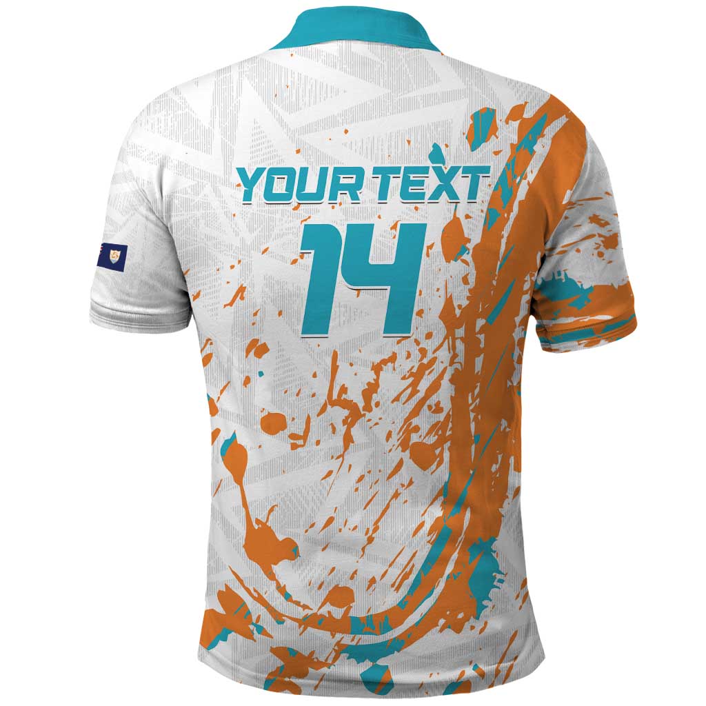 Custom Anguilla Football Polo Shirt Go Champions Grunge Style LT14
