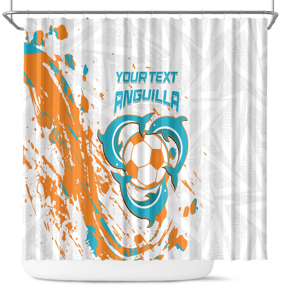 Custom Anguilla Football Shower Curtain Go Champions Grunge Style LT14