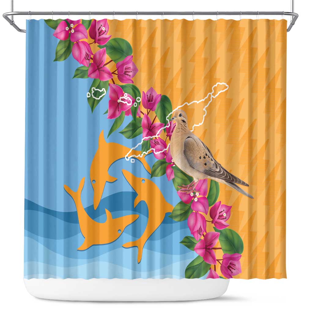 Anguilla Shower Curtain Coat Of Arms With Zenaida Dove LT14