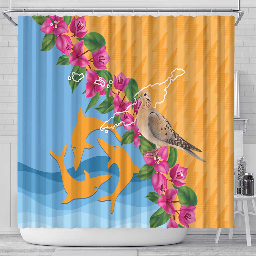 Anguilla Shower Curtain Coat Of Arms With Zenaida Dove LT14