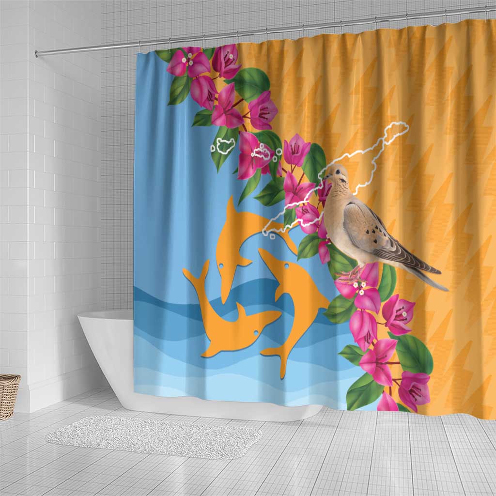 Anguilla Shower Curtain Coat Of Arms With Zenaida Dove LT14