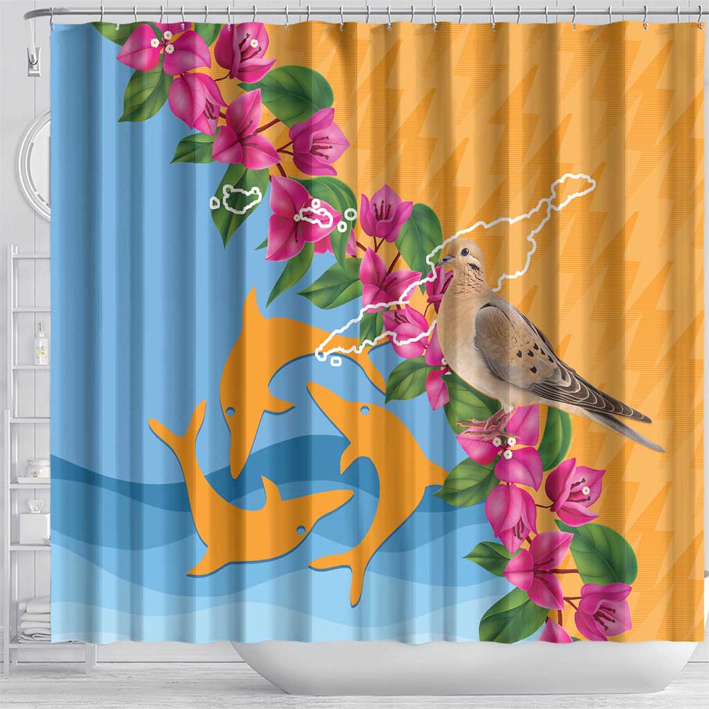 Anguilla Shower Curtain Coat Of Arms With Zenaida Dove LT14