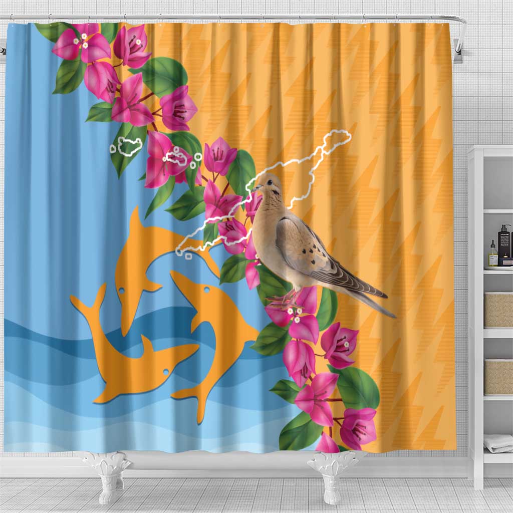 Anguilla Shower Curtain Coat Of Arms With Zenaida Dove LT14