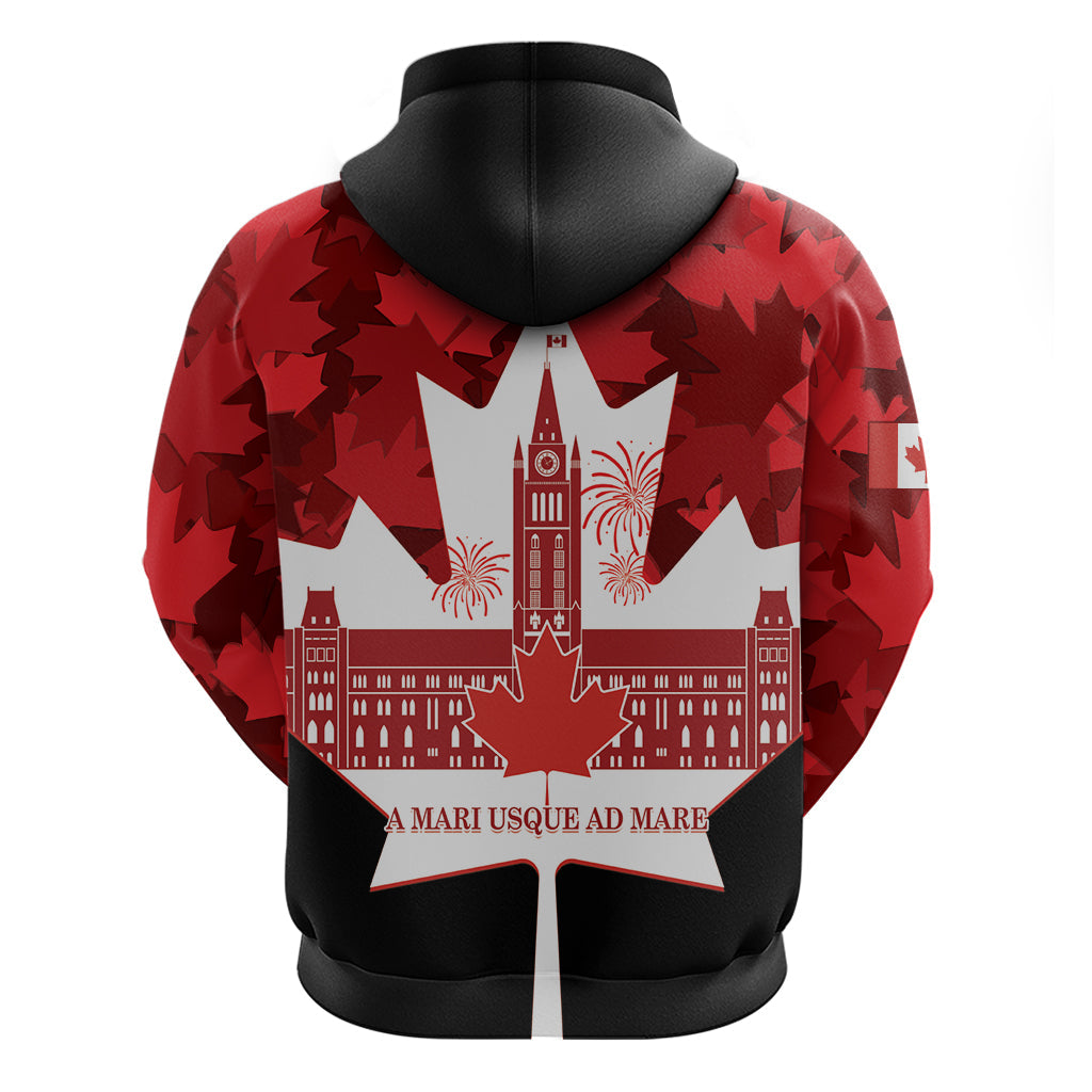 Canada Day Hoodie 2024 Canadian Maple Leaf Pattern LT14