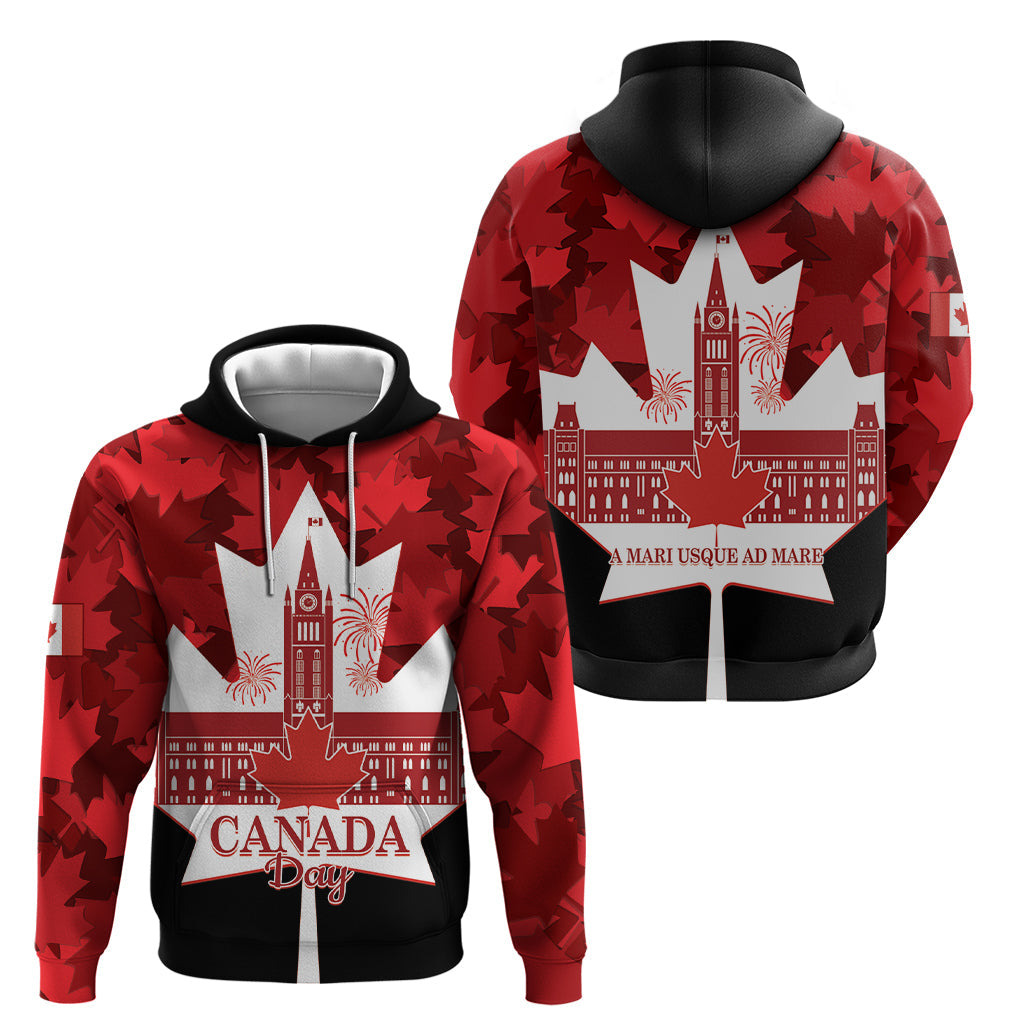 Canada Day Hoodie 2024 Canadian Maple Leaf Pattern LT14