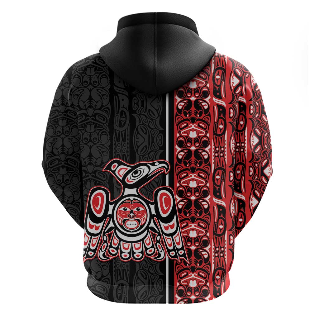 Canada Indigenous Peoples' Day Hoodie Canadian Raven Haida Pattern LT14