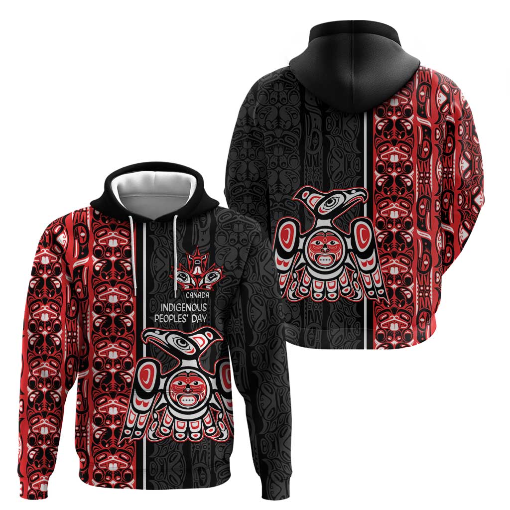 Canada Indigenous Peoples' Day Hoodie Canadian Raven Haida Pattern LT14