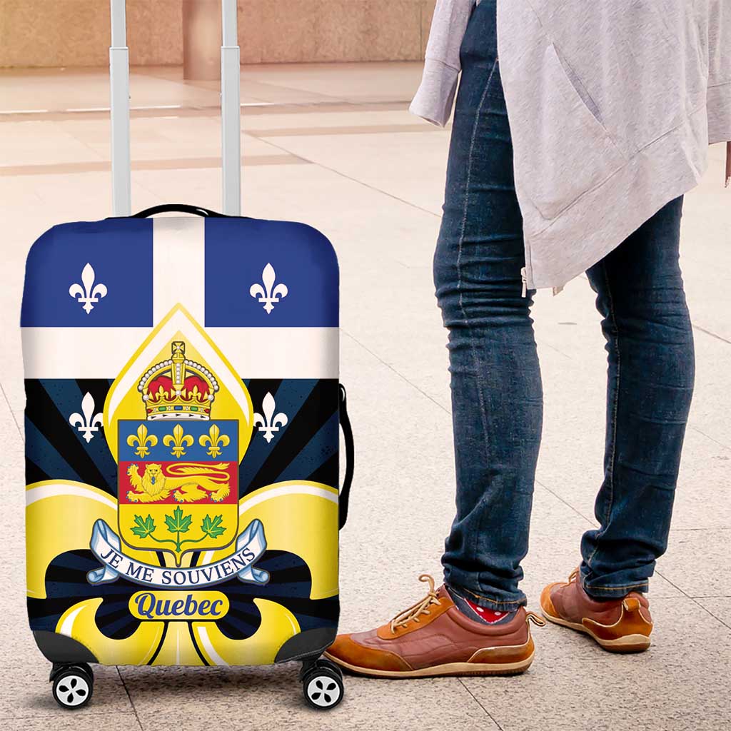 Quebec Canada Province Luggage Cover Fleur De Lis Coat Of Arms LT14