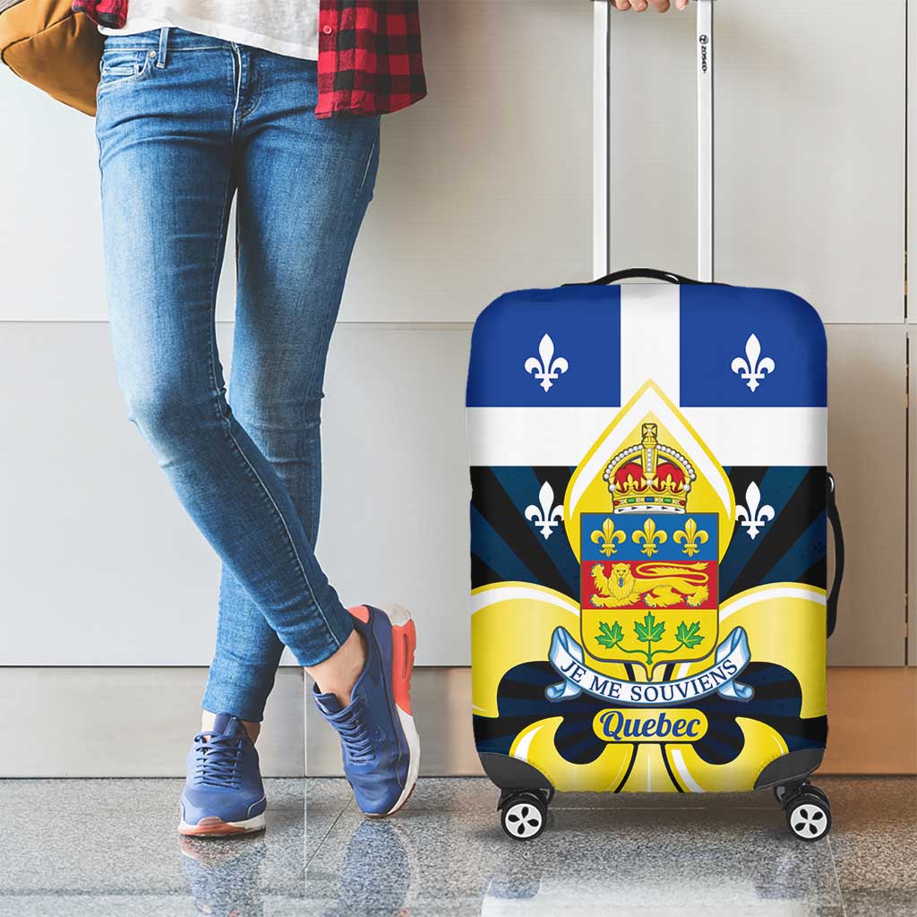 Quebec Canada Province Luggage Cover Fleur De Lis Coat Of Arms LT14