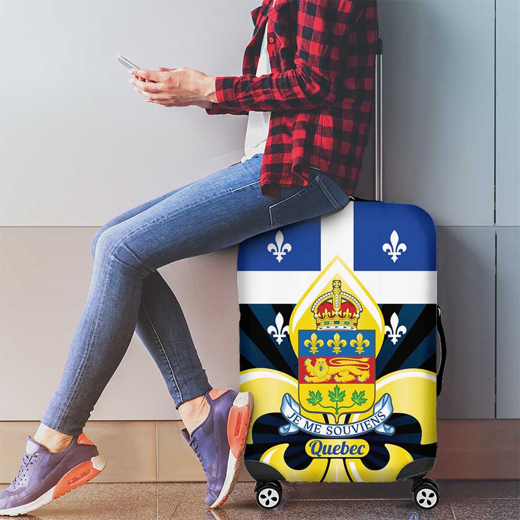 Quebec Canada Province Luggage Cover Fleur De Lis Coat Of Arms LT14