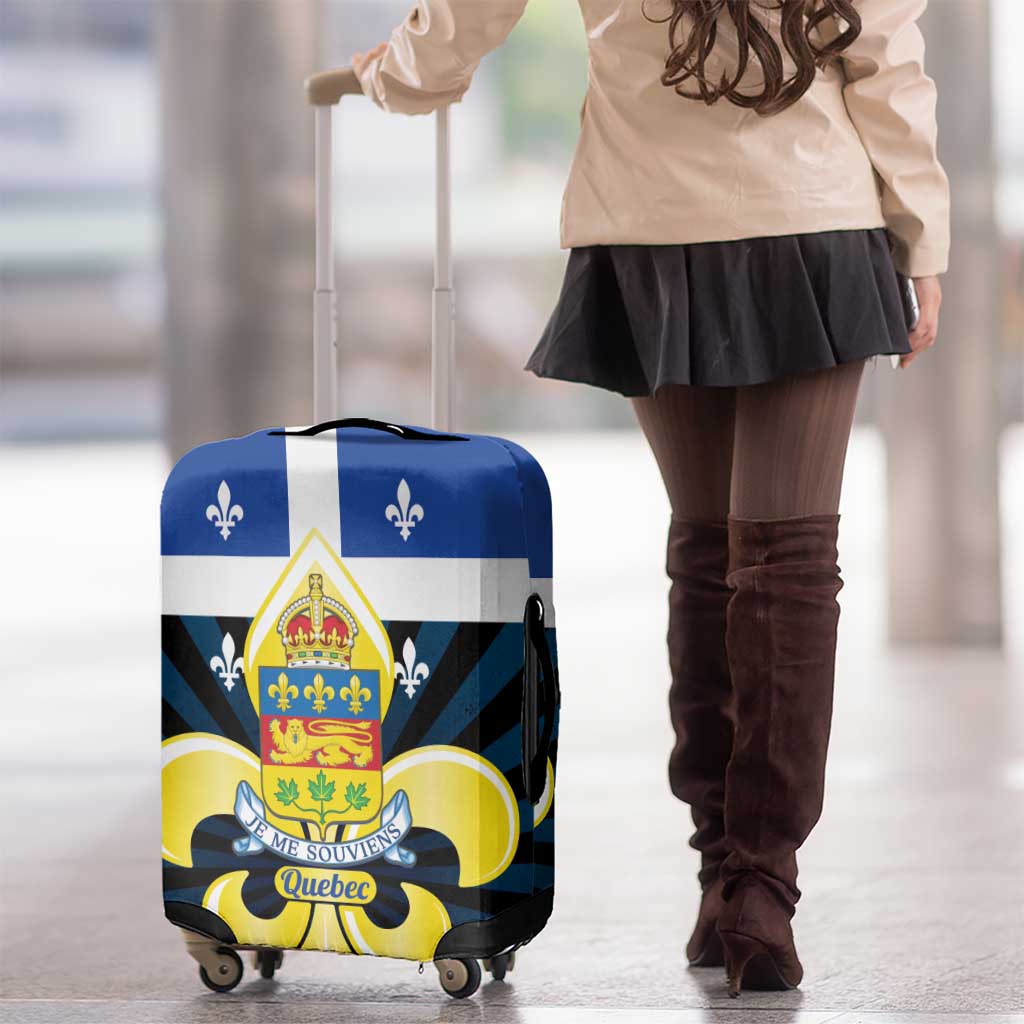 Quebec Canada Province Luggage Cover Fleur De Lis Coat Of Arms LT14