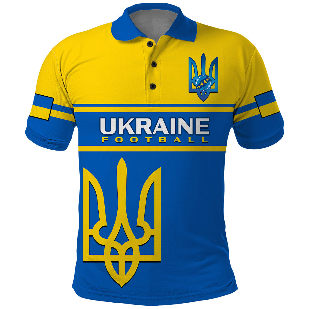 Personalised Ukraine Football Polo Shirt Come On Ukraina LT14