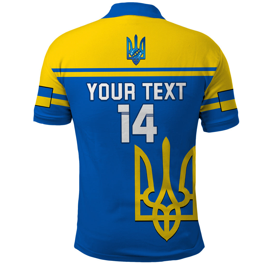 Personalised Ukraine Football Polo Shirt Come On Ukraina LT14