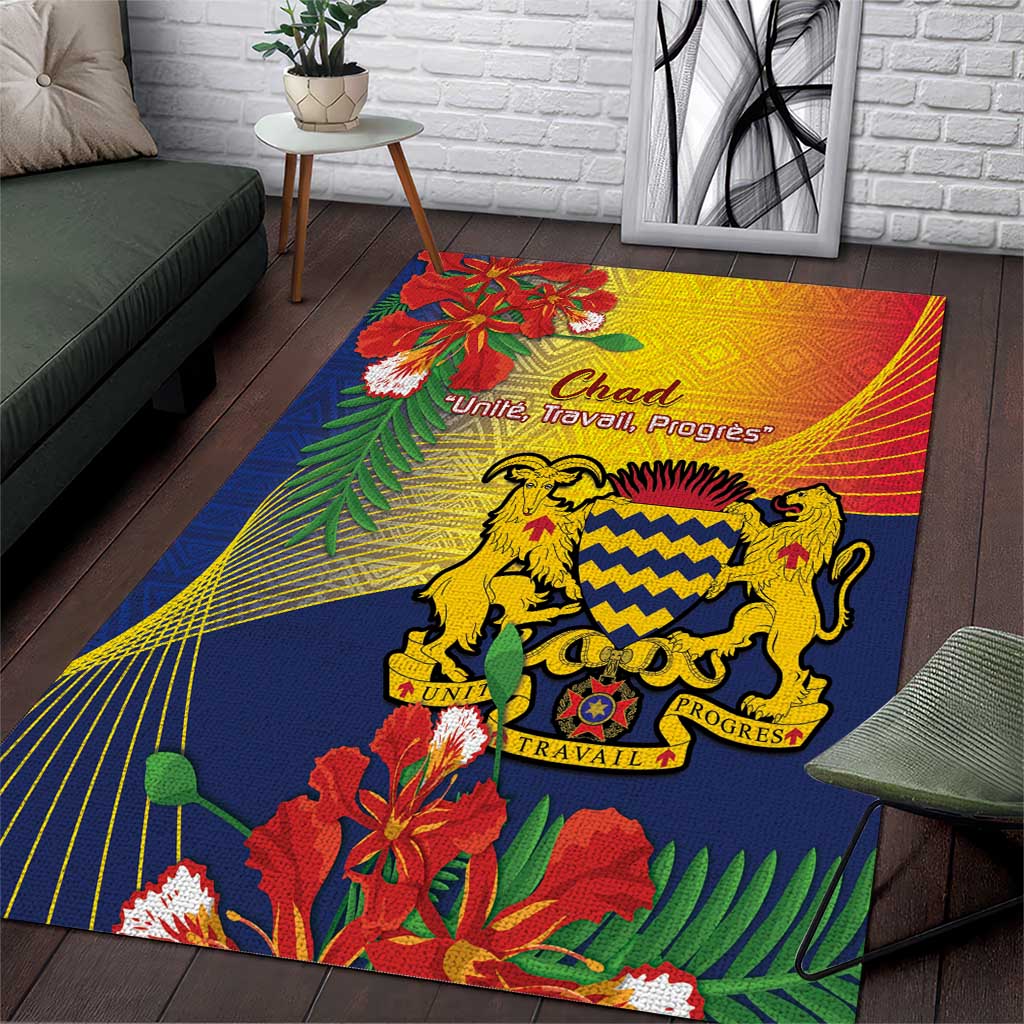 Chad Independence Day Area Rug Happy 64 Years Of Independence LT14