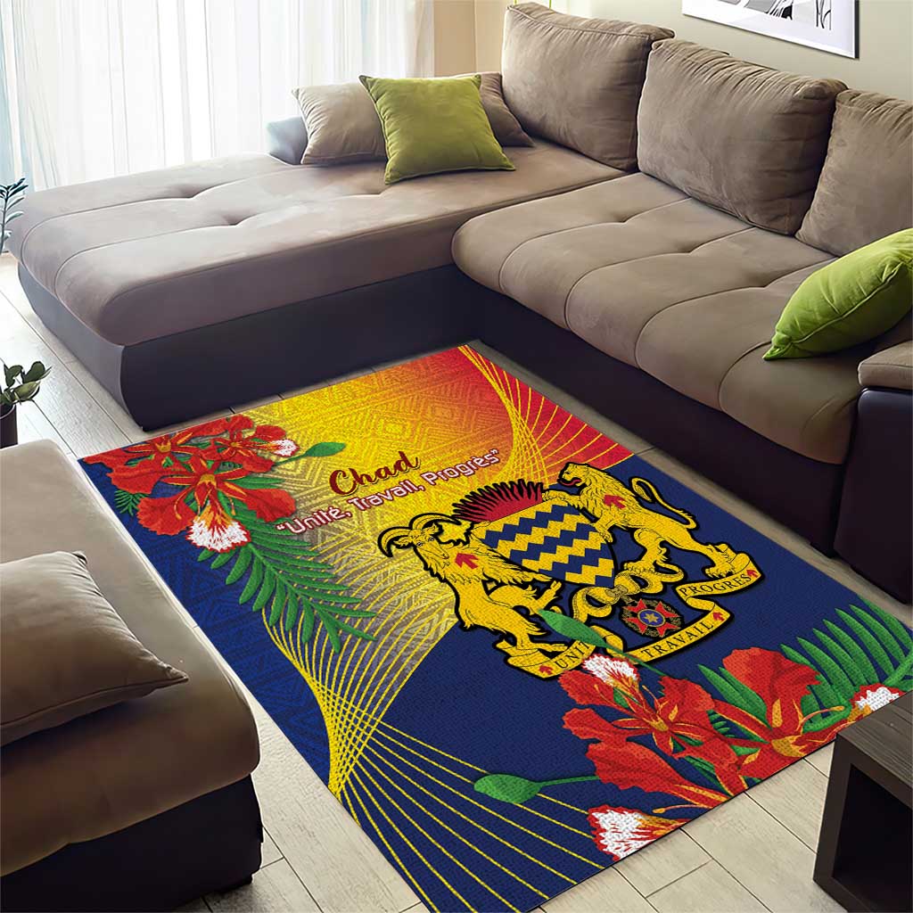 Chad Independence Day Area Rug Happy 64 Years Of Independence LT14