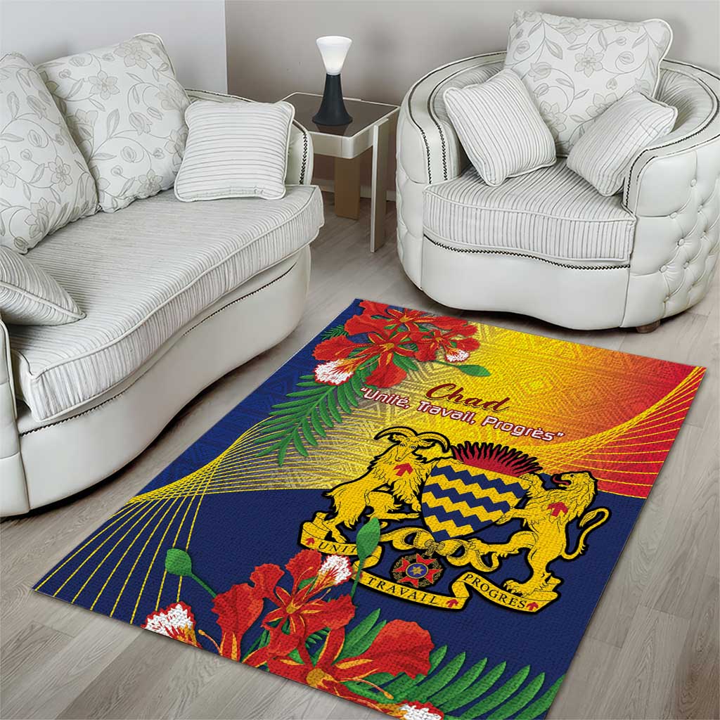 Chad Independence Day Area Rug Happy 64 Years Of Independence LT14