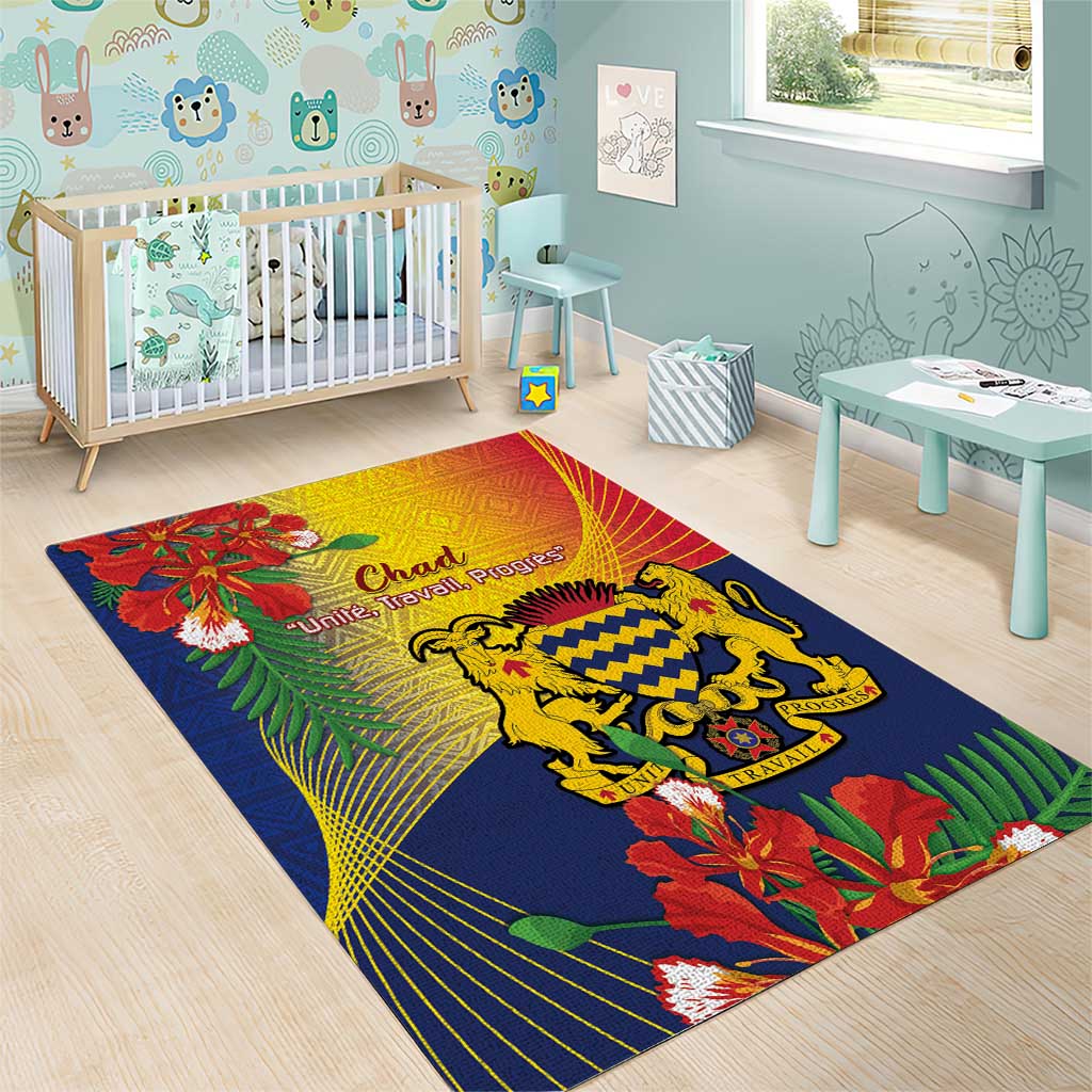 Chad Independence Day Area Rug Happy 64 Years Of Independence LT14