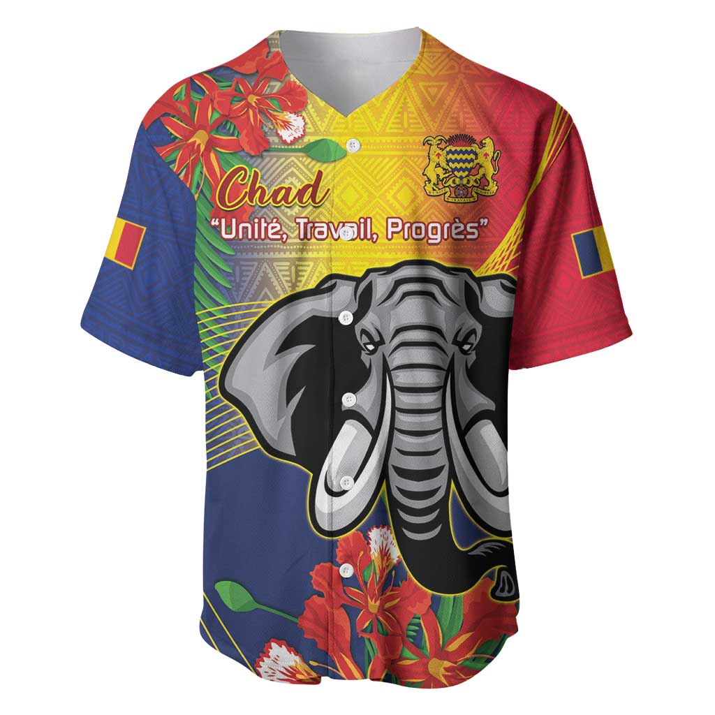 Chad Independence Day Baseball Jersey Happy 64 Years Of Independence LT14
