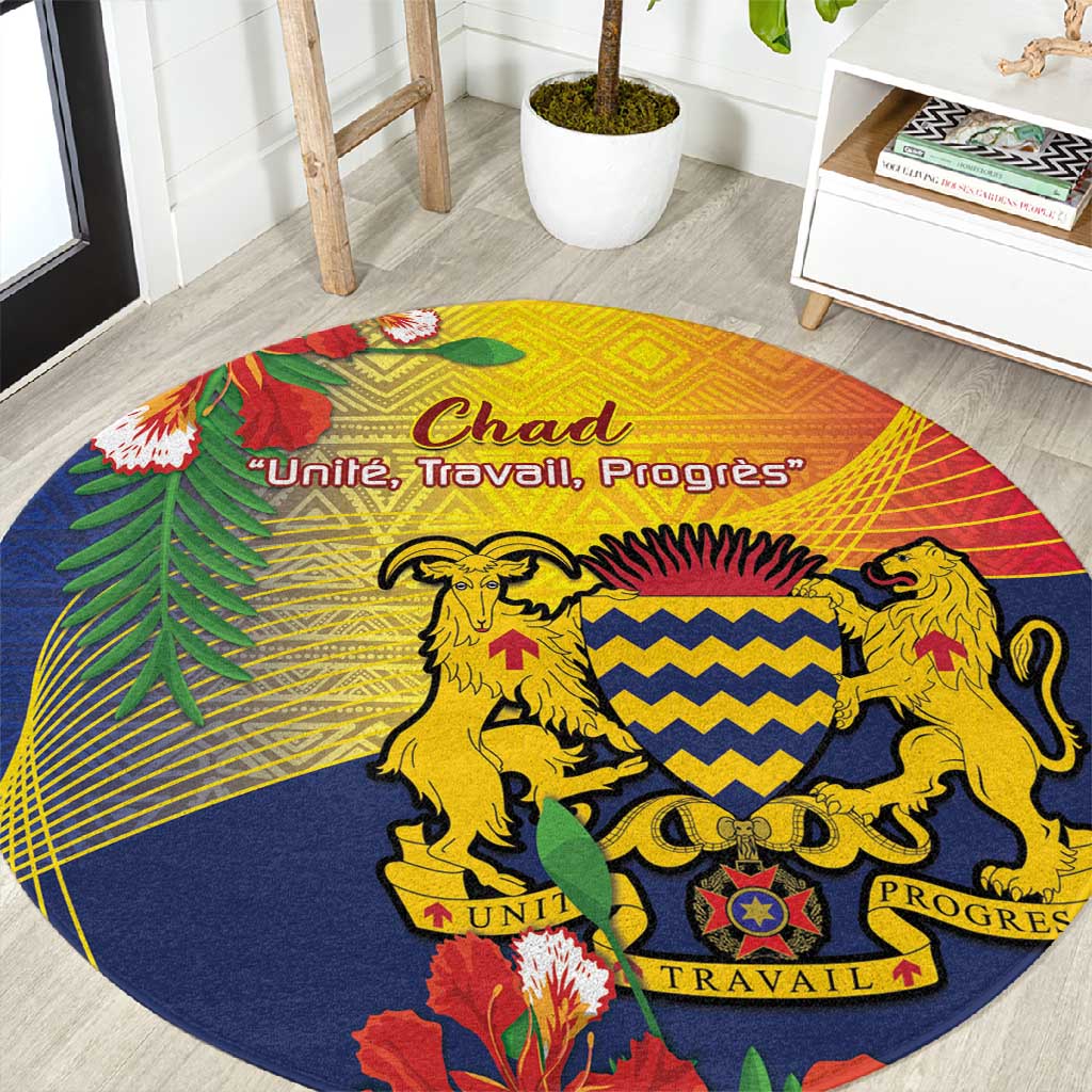 Chad Independence Day Round Carpet Happy 64 Years Of Independence LT14
