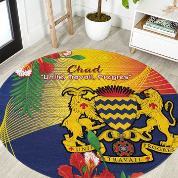Chad Independence Day Round Carpet Happy 64 Years Of Independence LT14