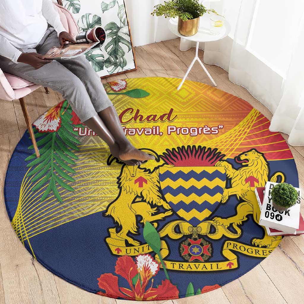 Chad Independence Day Round Carpet Happy 64 Years Of Independence LT14