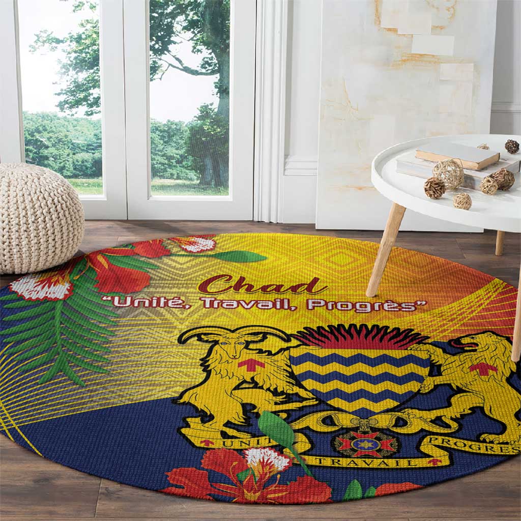 Chad Independence Day Round Carpet Happy 64 Years Of Independence LT14