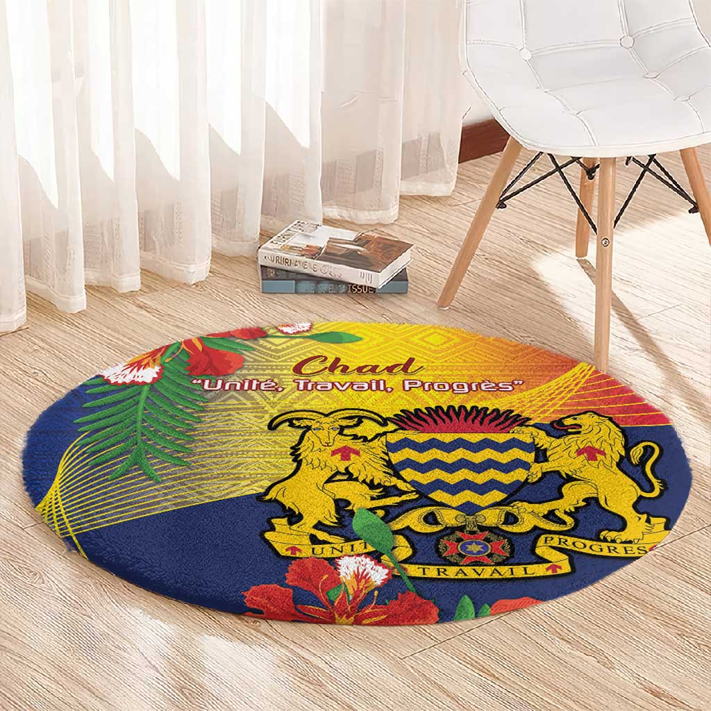 Chad Independence Day Round Carpet Happy 64 Years Of Independence LT14