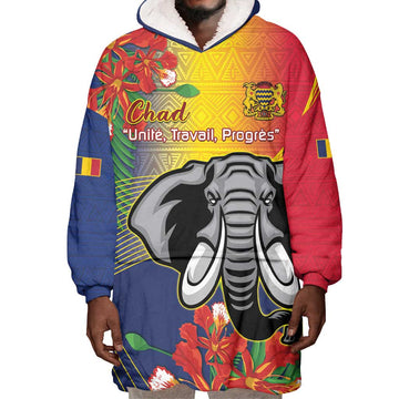 Chad Independence Day Wearable Blanket Hoodie Happy 64 Years Of Independence LT14