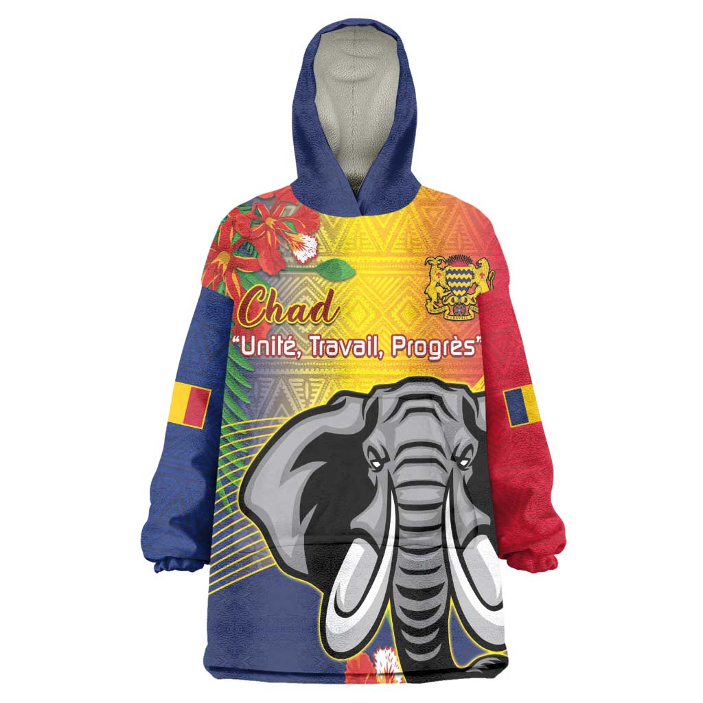Chad Independence Day Wearable Blanket Hoodie Happy 64 Years Of Independence LT14
