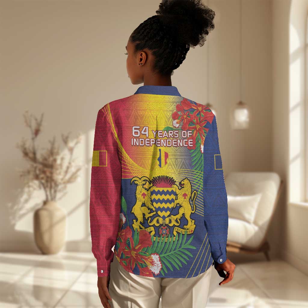 Chad Independence Day Women Casual Shirt Happy 64 Years Of Independence LT14