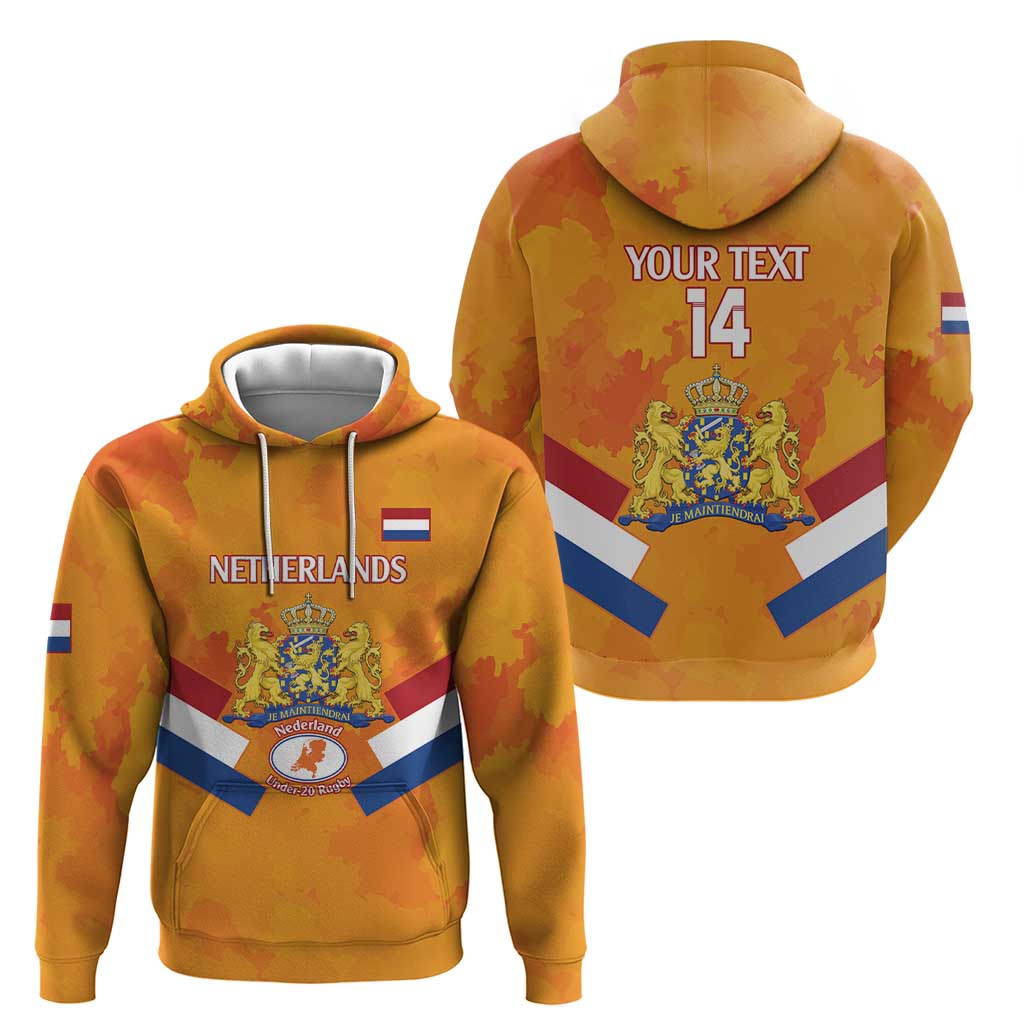 Custom Netherlands Rugby Hoodie 2024 Go Champions Nederland LT14