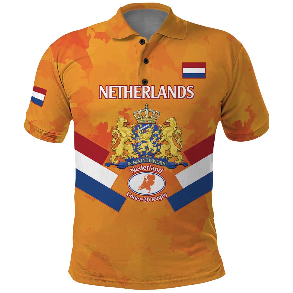 Custom Netherlands Rugby Polo Shirt 2024 Go Champions Nederland LT14