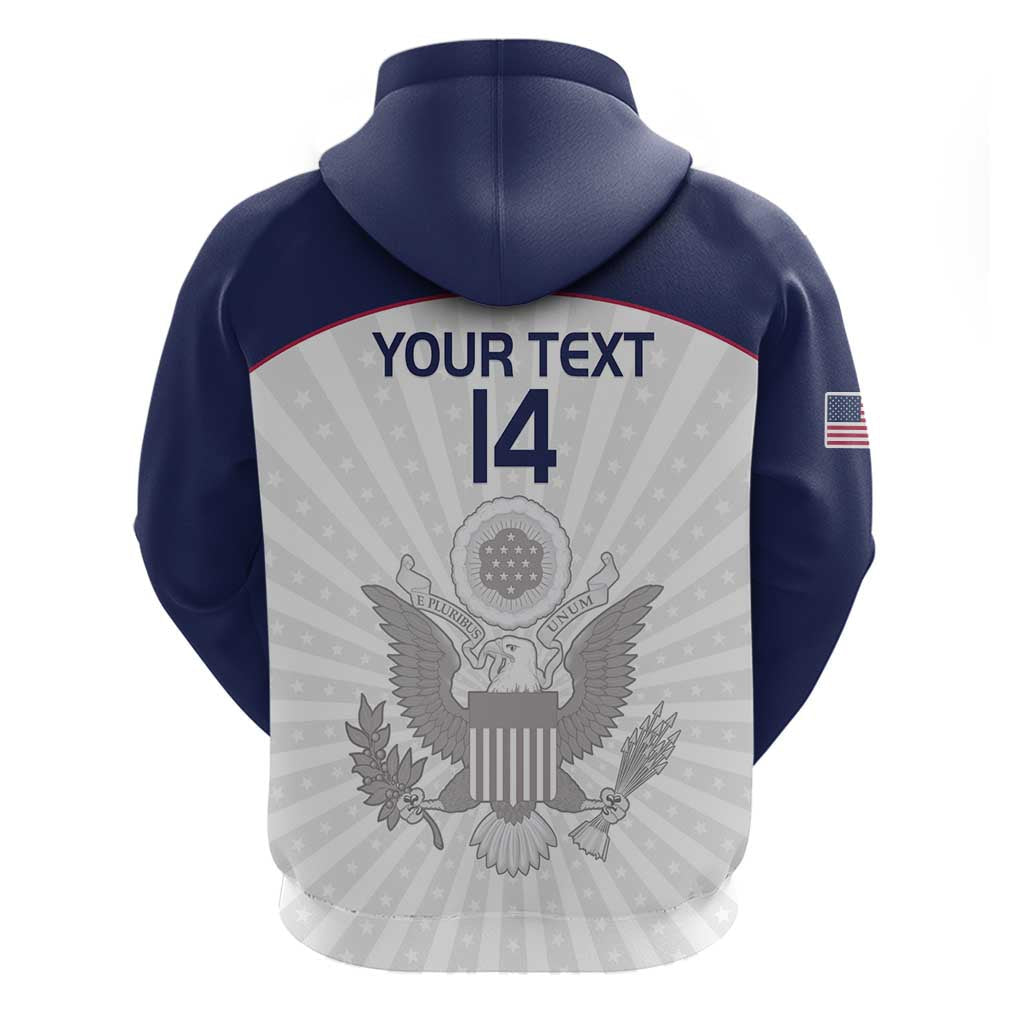 Custom United States Rugby Hoodie 2024 Go Champions Eagles LT14