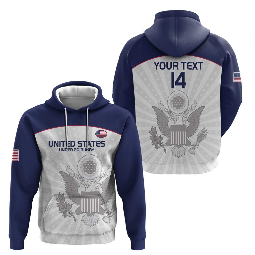 Custom United States Rugby Hoodie 2024 Go Champions Eagles LT14