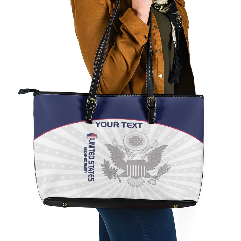 Custom United States Rugby Leather Tote Bag 2024 Go Champions Eagles LT14