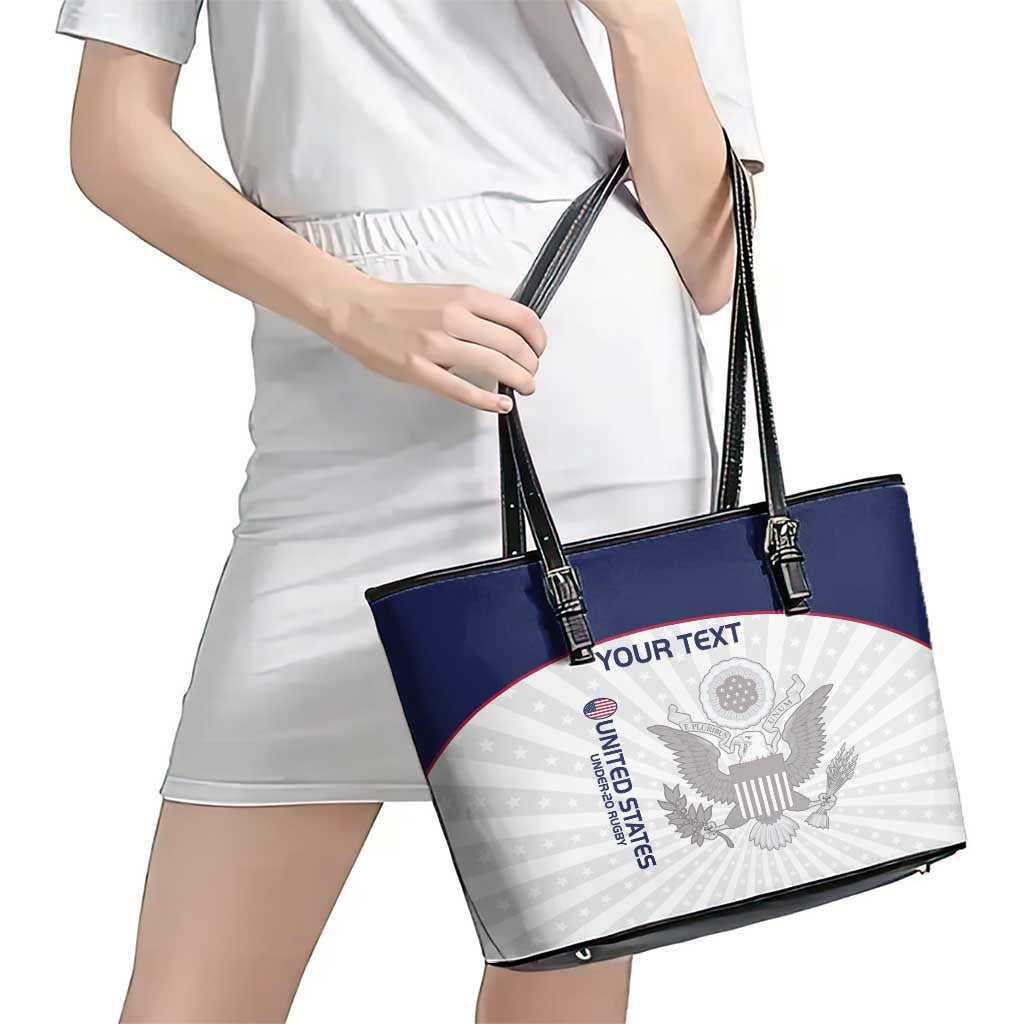 Custom United States Rugby Leather Tote Bag 2024 Go Champions Eagles LT14