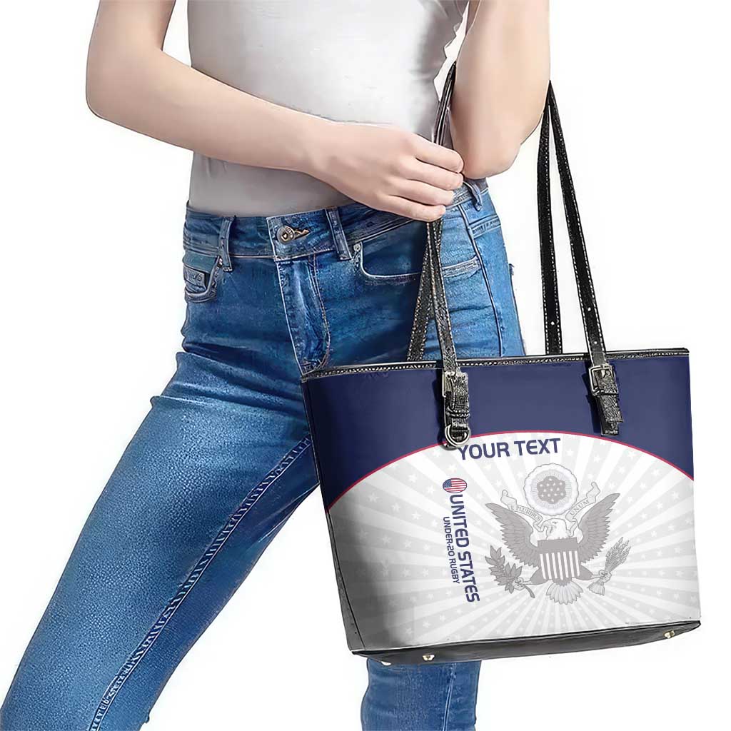 Custom United States Rugby Leather Tote Bag 2024 Go Champions Eagles LT14